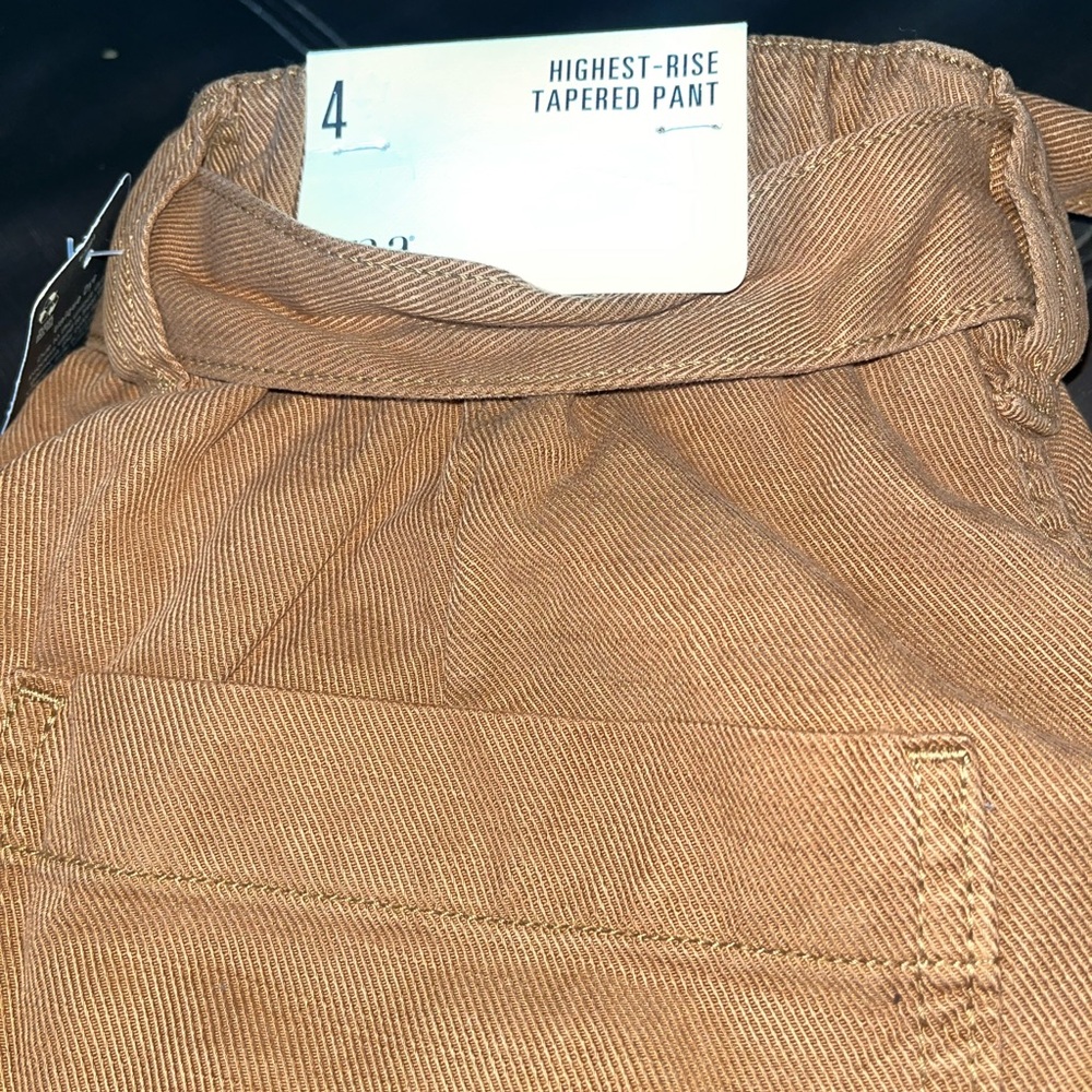 a.n.a Brown Highest-Rise Tapered Pants